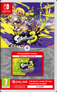 SWITCH Splatoon 3 + Season Pass + NSO 3-month